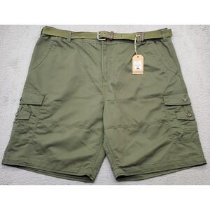 G&M George & Martha Rugged & Washed Out Dallas Cargo Shorts Mens 48 Green T5624